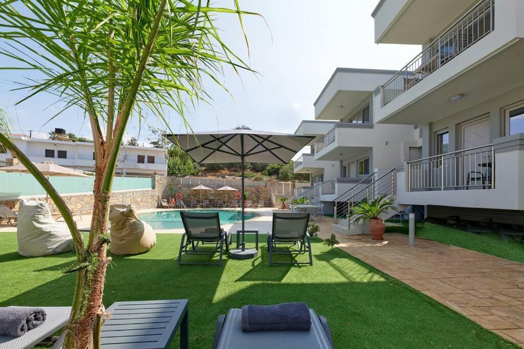 Superior Family Apartment W/Pool Dining Area Stavromenos Exterior photo