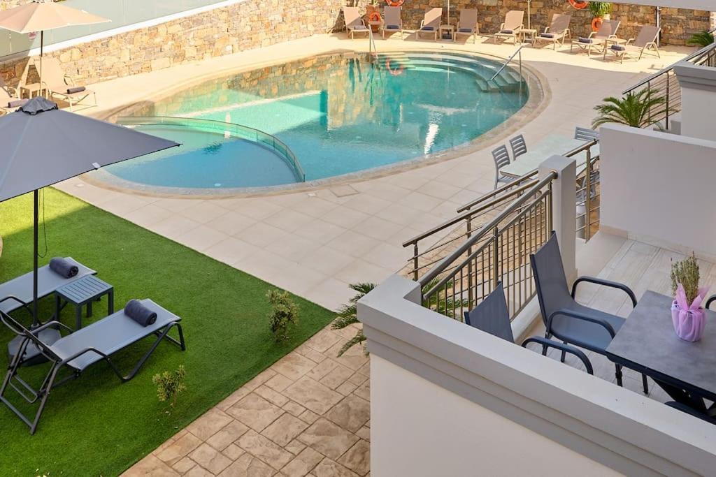 Superior Family Apartment W/Pool Dining Area Stavromenos Exterior photo